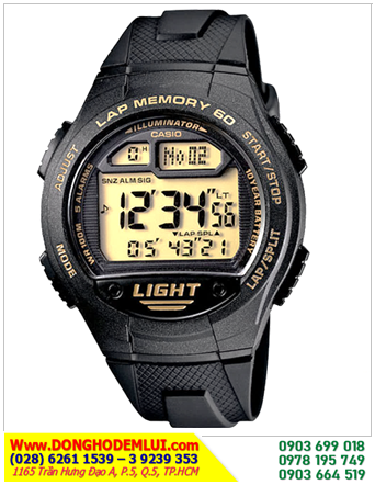 Casio W-734-9AV; Đồng hồ điện tử iLLuminator Casio W-734-9AV chính hãng| Bảo hành 2 năm